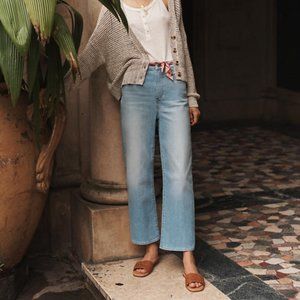 MADEWELL Jeans Slim Wide Leg Crop Eastwick Wash